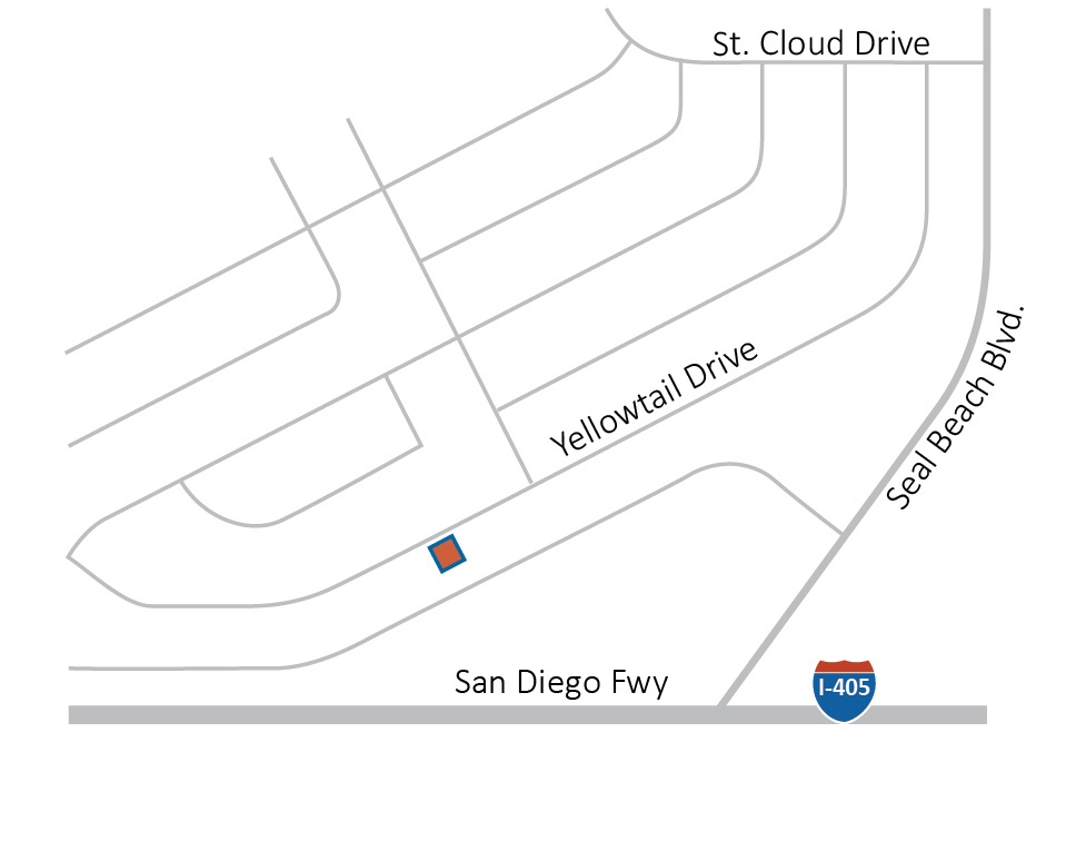 Map showing the location of the Westside Pump Station