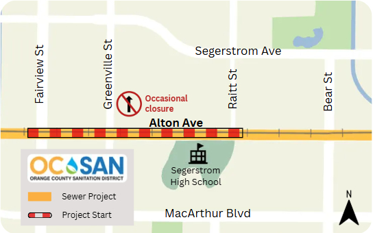 1-23 Santa Ana Trunk on Alton Ave between Fairview and Raitt