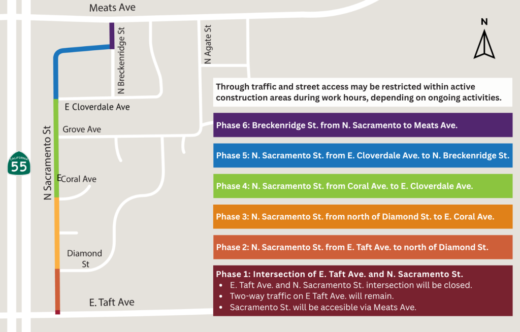 Sacramento St. Construction map
